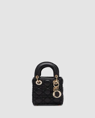 Christian Dior Micro Lady Dior Bag Black