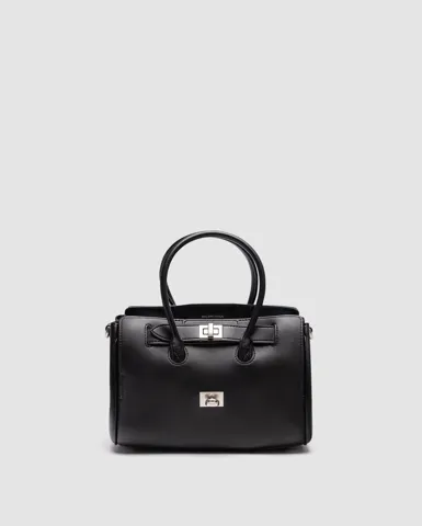 Balenciaga Bel Air Mini Carry All Bag in Black\Silver