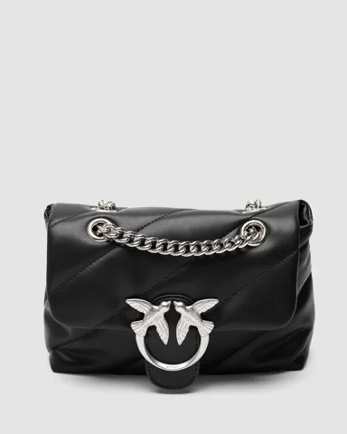 Pinko Baby Love Bag Puff Maxi Quilt Black/Silver (нюанс)