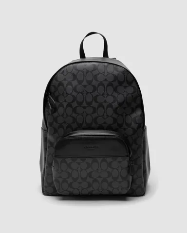 Coach Black Houston Signature Large Backpack