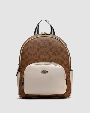 Coach Large Court Backpack in Beige/White(інша підкладка)