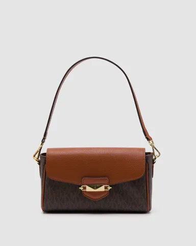 Michael Kors Fleur Small Convertible Crossbody Bag Brown