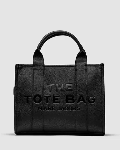 Marc Jacobs The Leather Medium Tote Bag Black