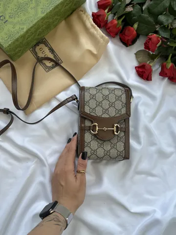 Gucci Horsebit 1955 Mini Bag Brown/Gold[оригінальна коробка]