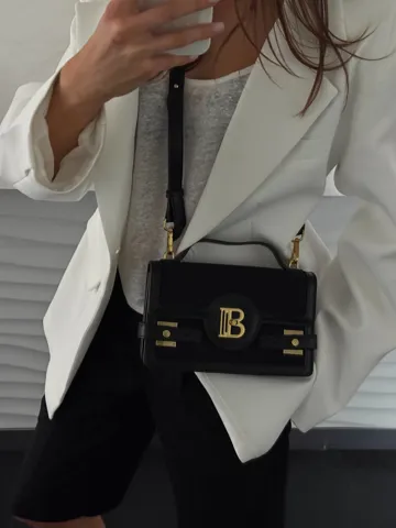 Balmain B-Buzz 24 Shoulder Bag Black/Gold