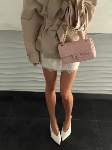 Chanel Classic 2.55 Medium Double Flap in Pink/Gold [[Коробка магніт]]