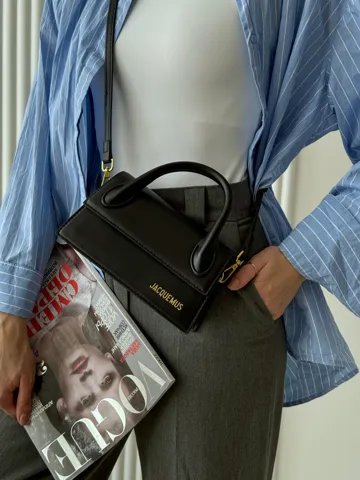 Jacquemus Le Chiquito Long Leather Top Black