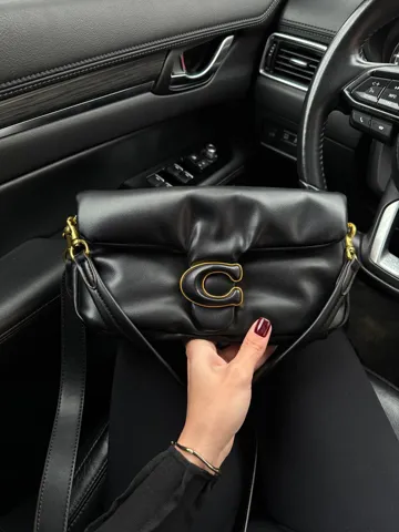 Coach Pillow Tabby 26 Leather Shoulder Bag Black [магнітна коробка]